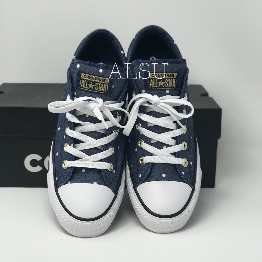 NWT Converse Ctas Madison OX Navy Gold AUTHENTIC - Picture 5 of 9